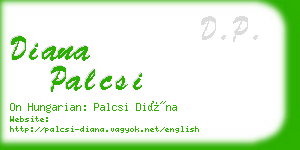 diana palcsi business card